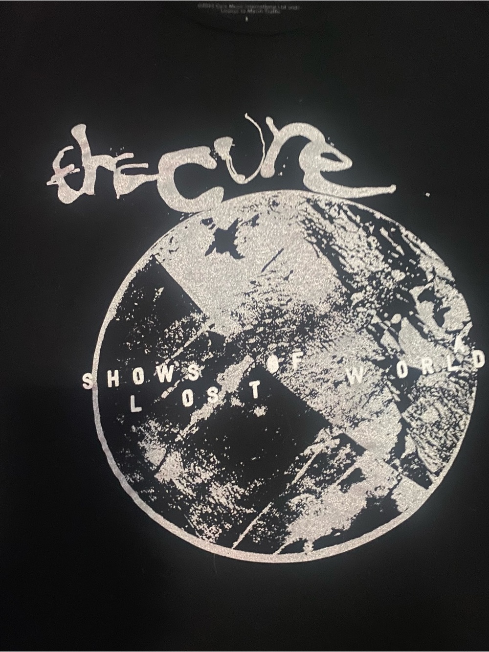 The Cure 'Shows The World' Black Short Sleeve Graphic Tee